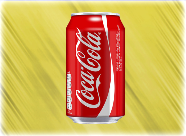 Voici donc la carte des sodas, ici la bouteille Coca Cola 33cl