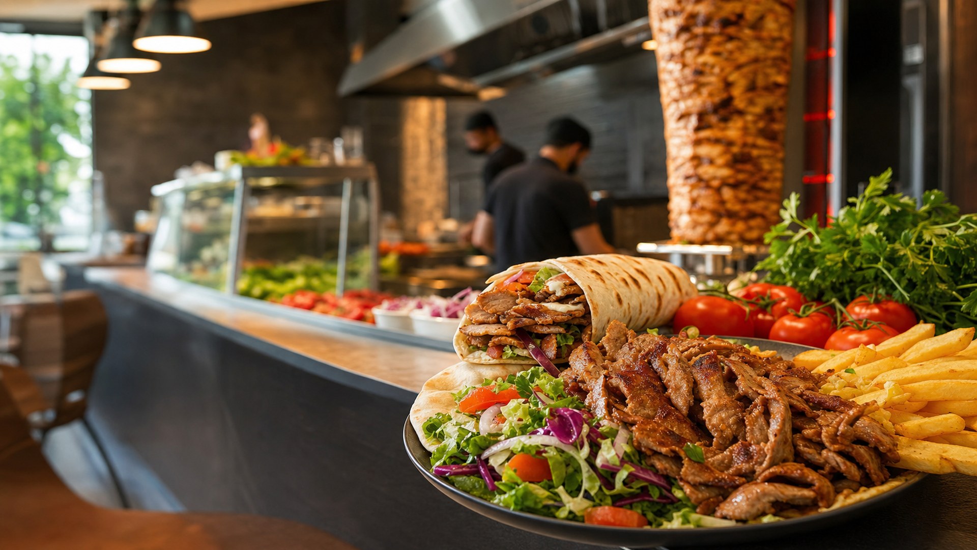 Assiette kebab moderne du Divan Restaurant